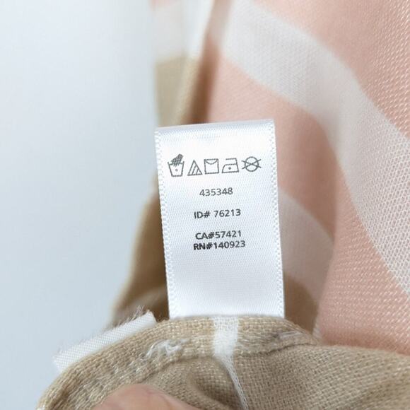 LOFT Pink Yellow Stripe Open Front Lightweight Kimono Cardigan - Picture 7 of 7